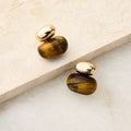 Tiger's Eye Post Back Earrings