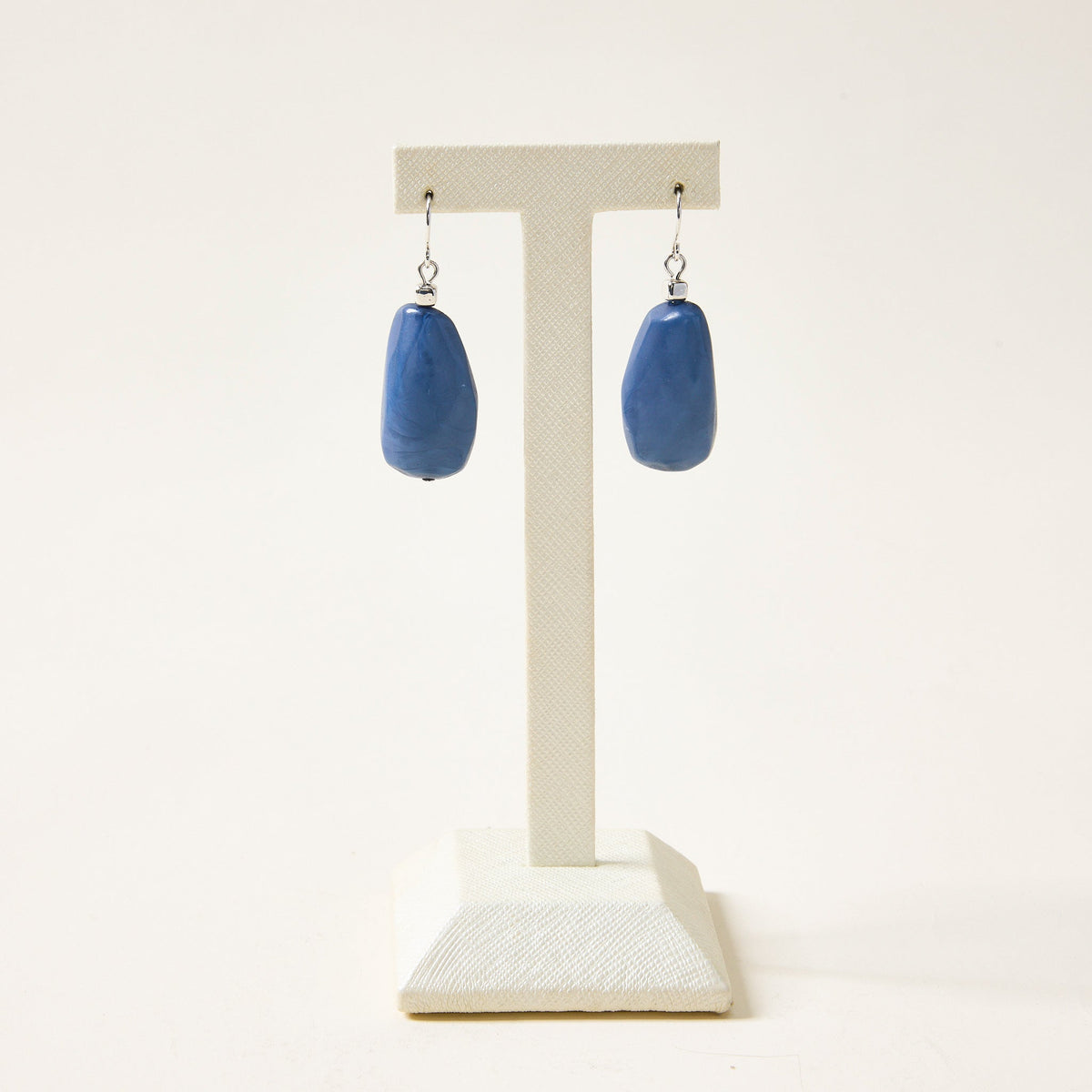 Blue Drop Fishhook Earrings