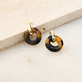 Dainty Tortoise Post Back Drop Earrings
