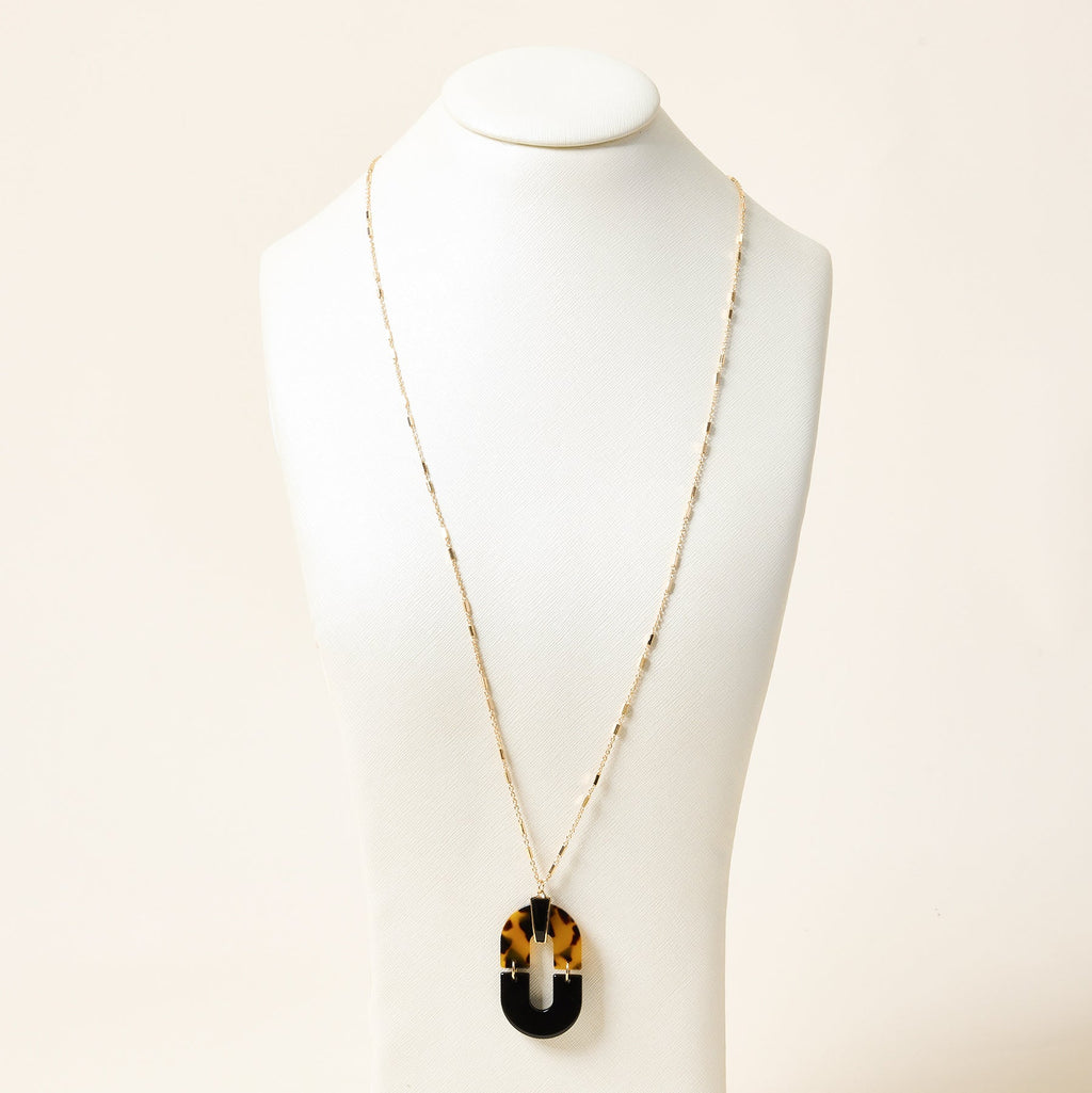 Long Tortoise Pendant Necklace