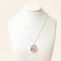 Short Multi Color Abstract Design Pendant Necklace