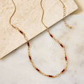 Long Multi Color Beaded Detail Necklace
