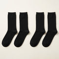 Black Multi 2 Pk Flat Knit Microfiber Crew Socks