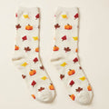 Pumpkin and Leaves Crew Socks