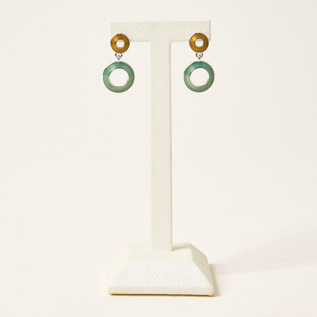 Double Circle Post Back Earrings