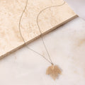 Metal Leaf Pendant Necklace