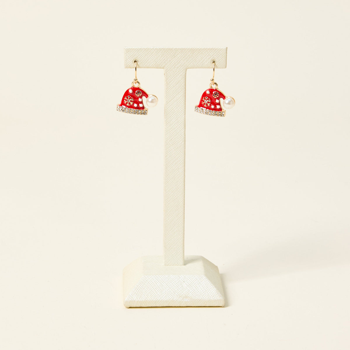 Dainty Santa Hat Fish Hook Earring