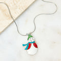 Long Snowman Pendant Necklace