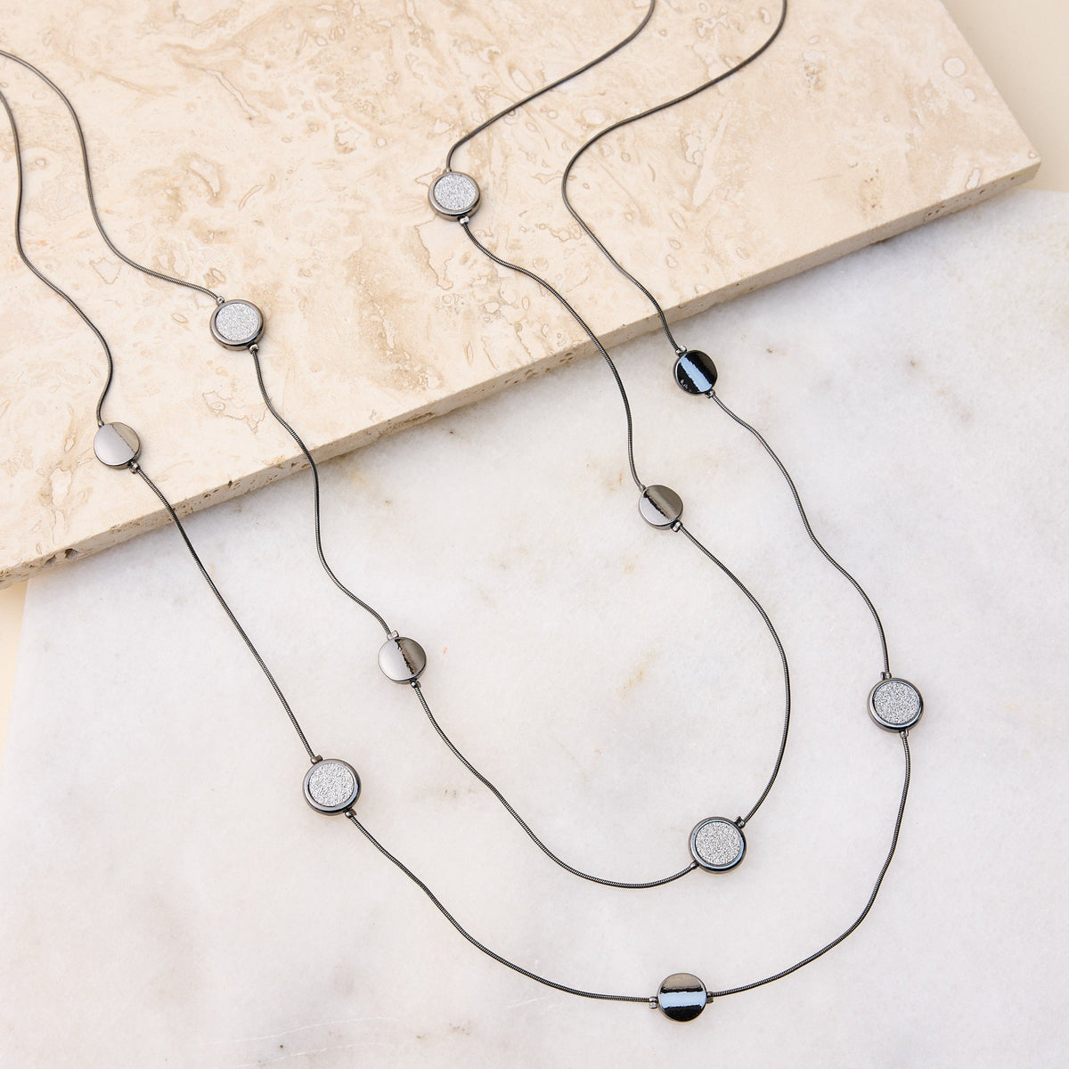 Long Sparkle Chain Necklace