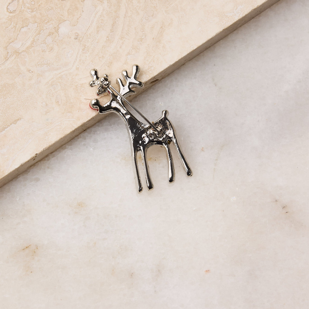 Rhinestone Reindeer Pin