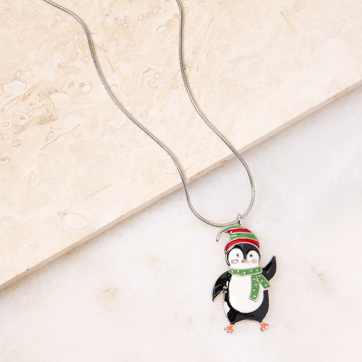 Long Penguin Pendant Necklace