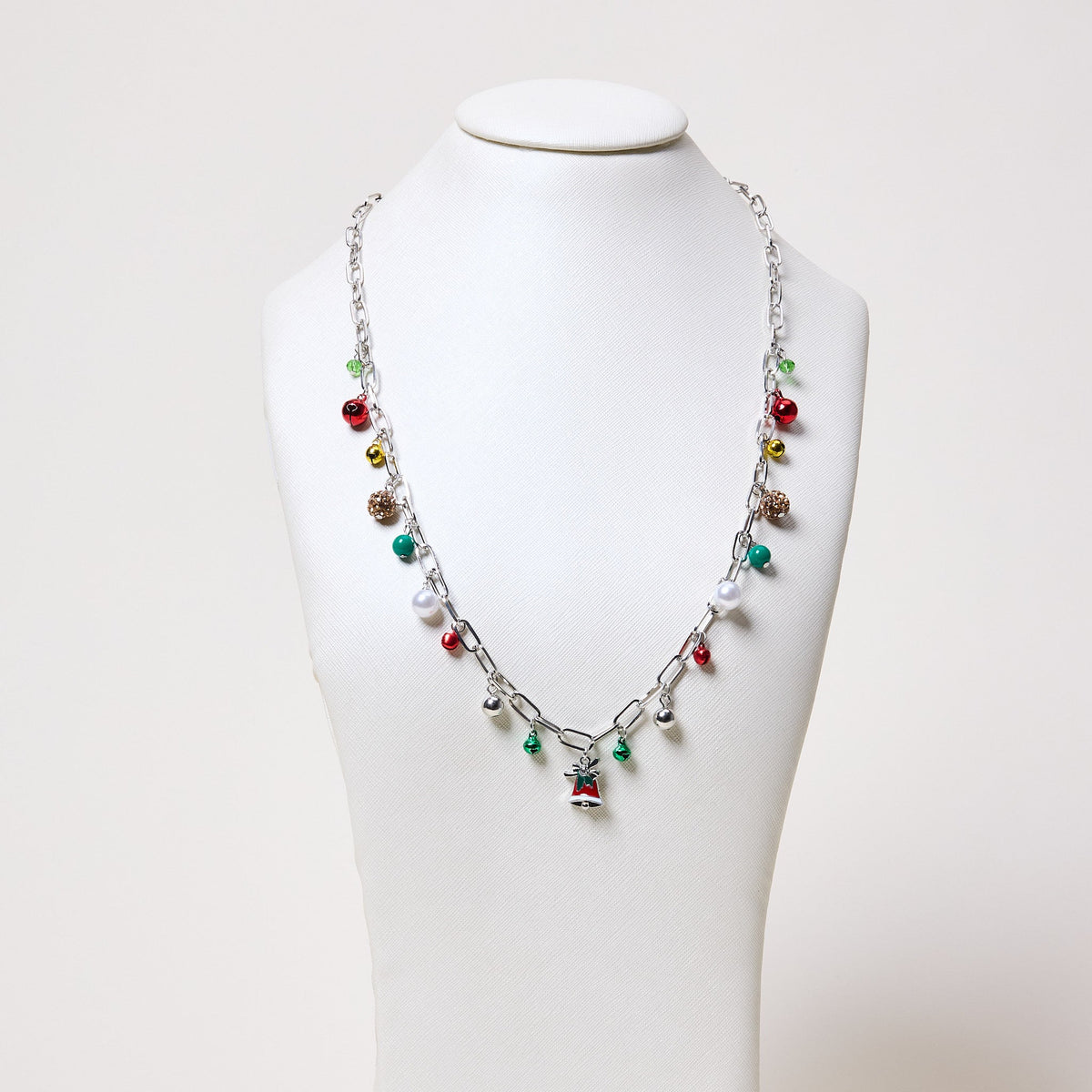 Long Charm Holiday Necklace and Earring Set