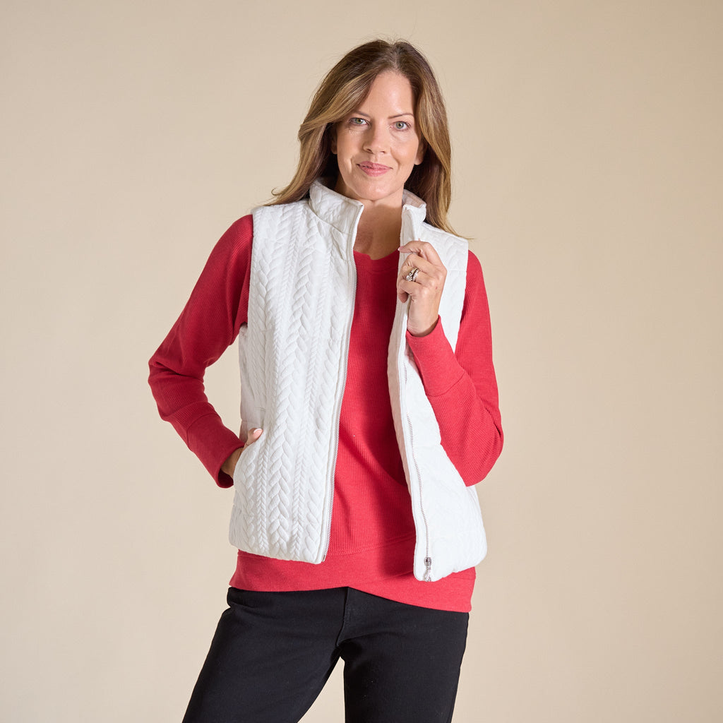 Cable Puffer Vest