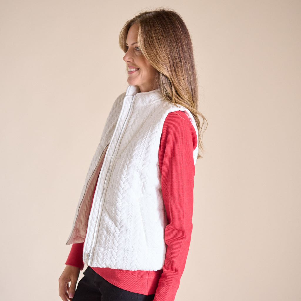 Cable Puffer Vest