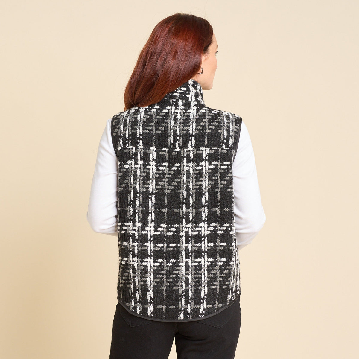 Textured Tweed Vest