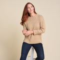 Lace Stitch Drop Shoulder Pullover Sweater