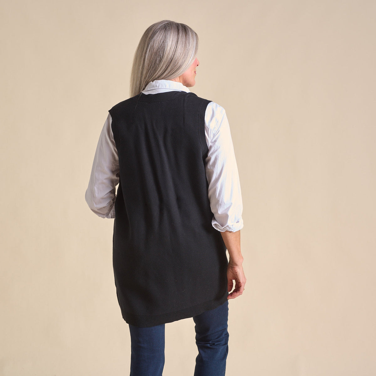Open Front Sweater Vest