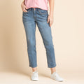 Shaped Fit Braided Pocket Detail Ankle Jean