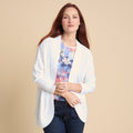 Slub Knit Curved Hem Long Sleeve Cardigan