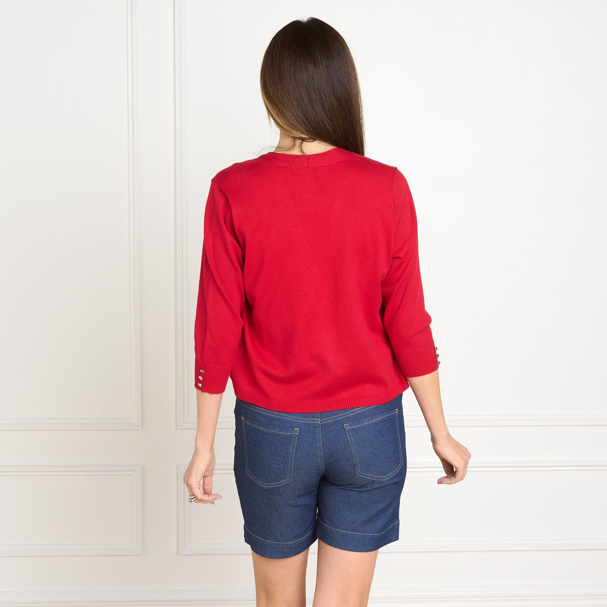 Directional Stitch Open Front Cardigan