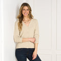 Square Stitch Button Front Long Sleeve Cardigan