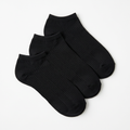 Black Legale 3 Pack Nylon Ankle Socks