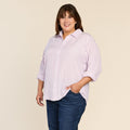 Textured Stripe Button Front Shirt