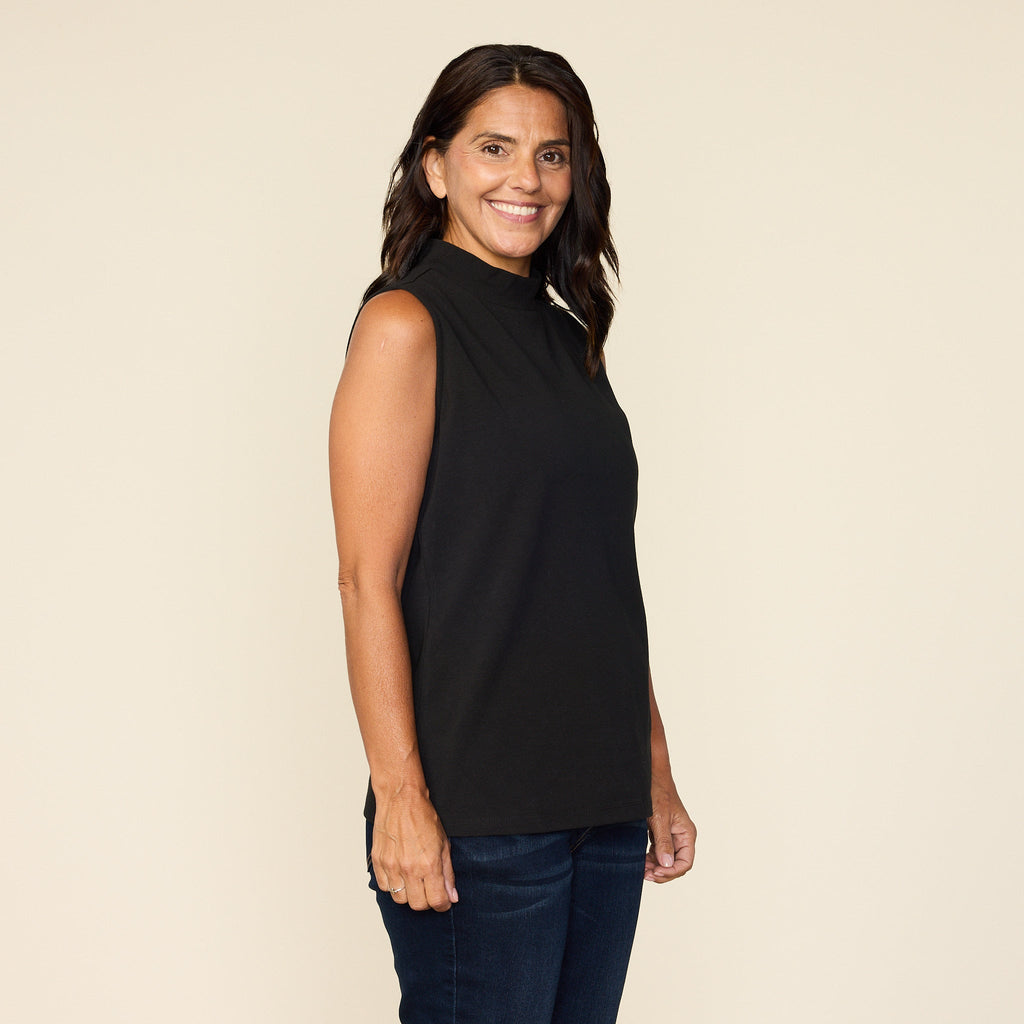 Sleeveless Mock Neck Perfect Tank