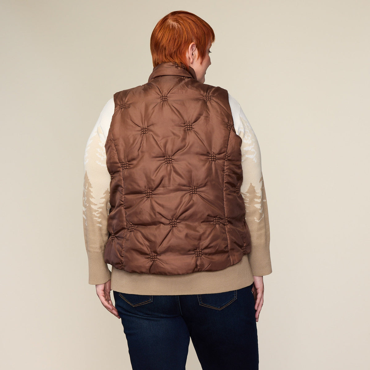 Quilted Zip Front Puffer Vest