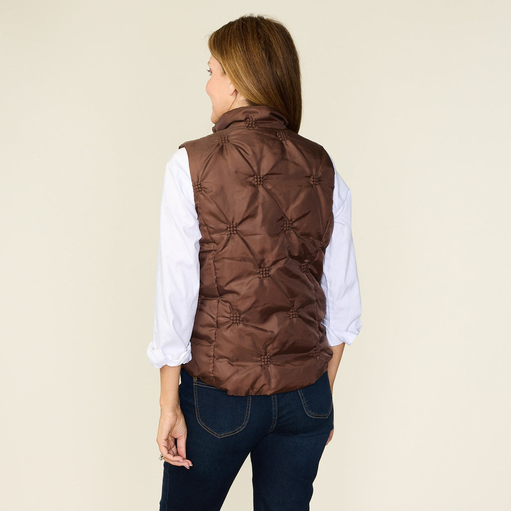 Quilted Zip Front Puffer Vest