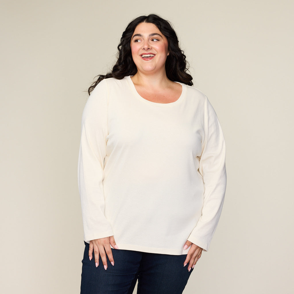Long Sleeve Jewel Neck Perfect Tee