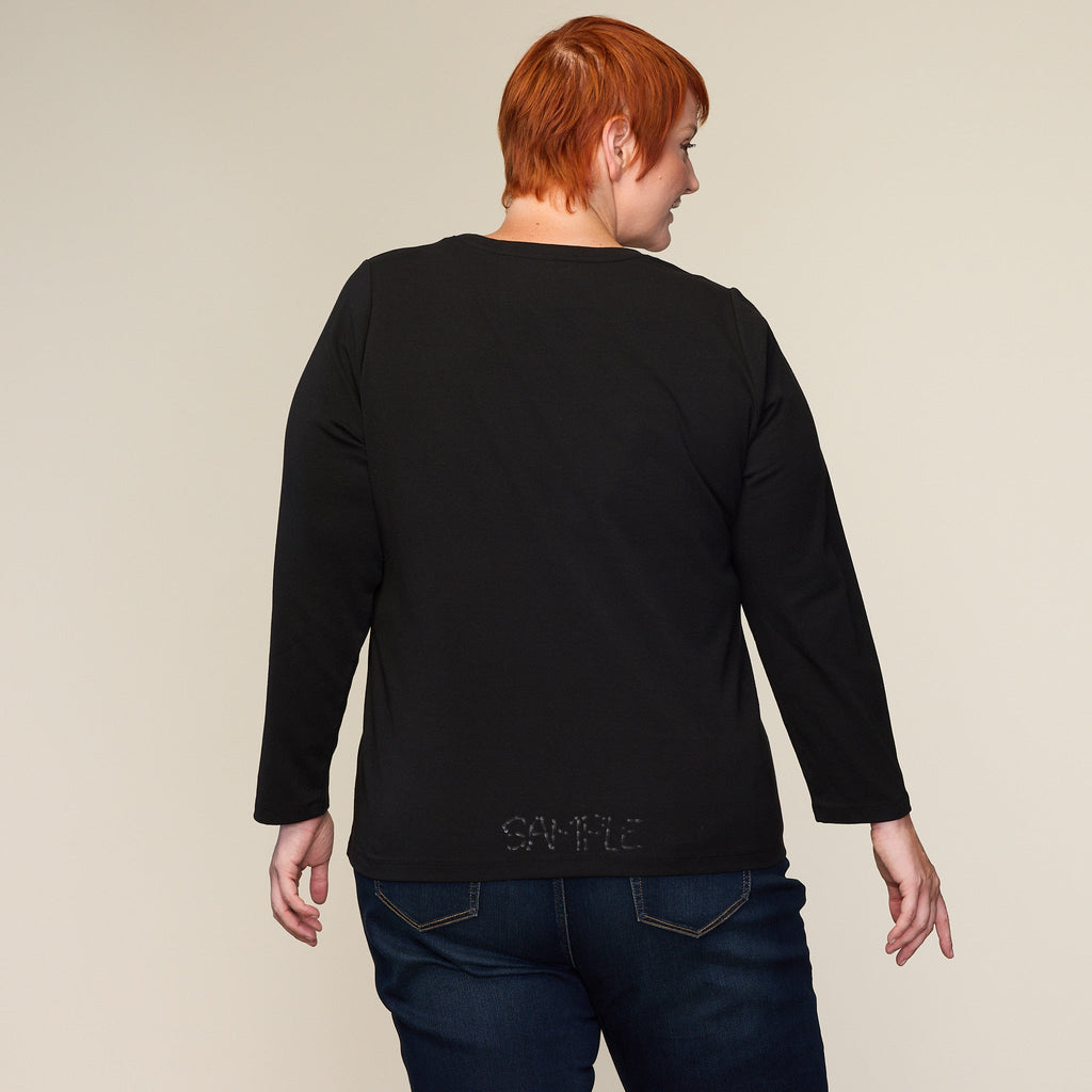 Long Sleeve Jewel Neck Perfect Tee