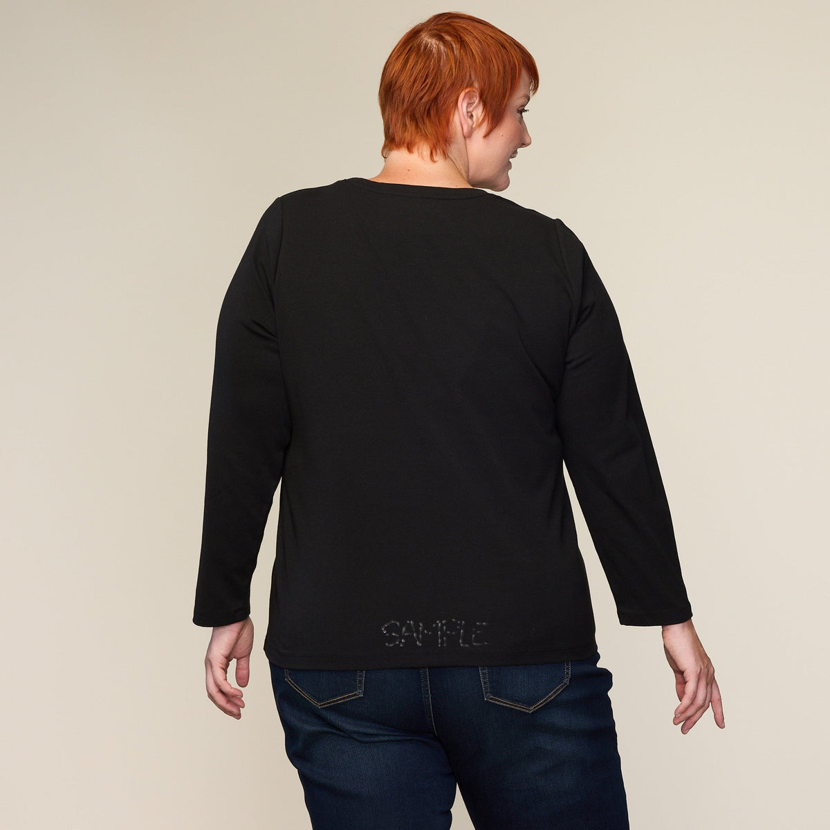 Long Sleeve Jewel Neck Perfect Tee