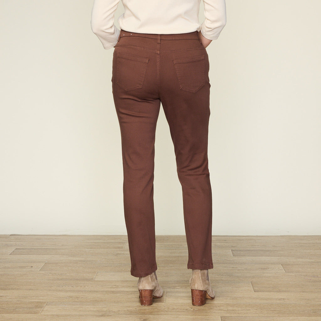 Shaped Fit Straight Leg Colored Denim Pant