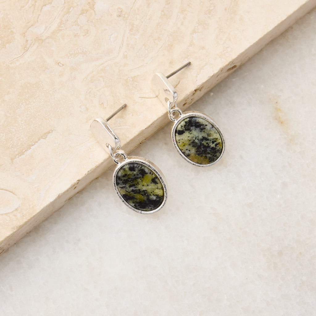 Post Back Marble Drop Earrings