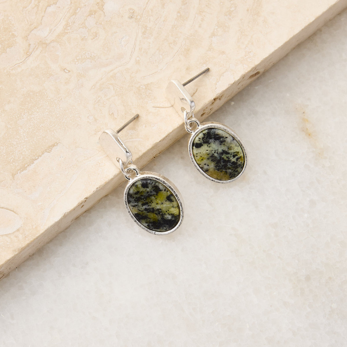 Post Back Marble Drop Earrings