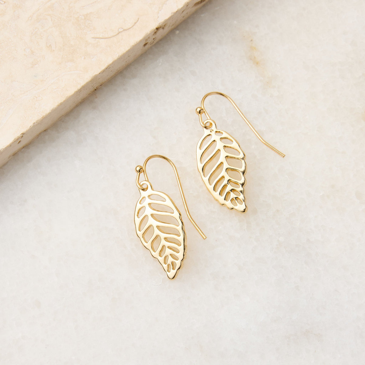 Leaf Fishhook Earrings