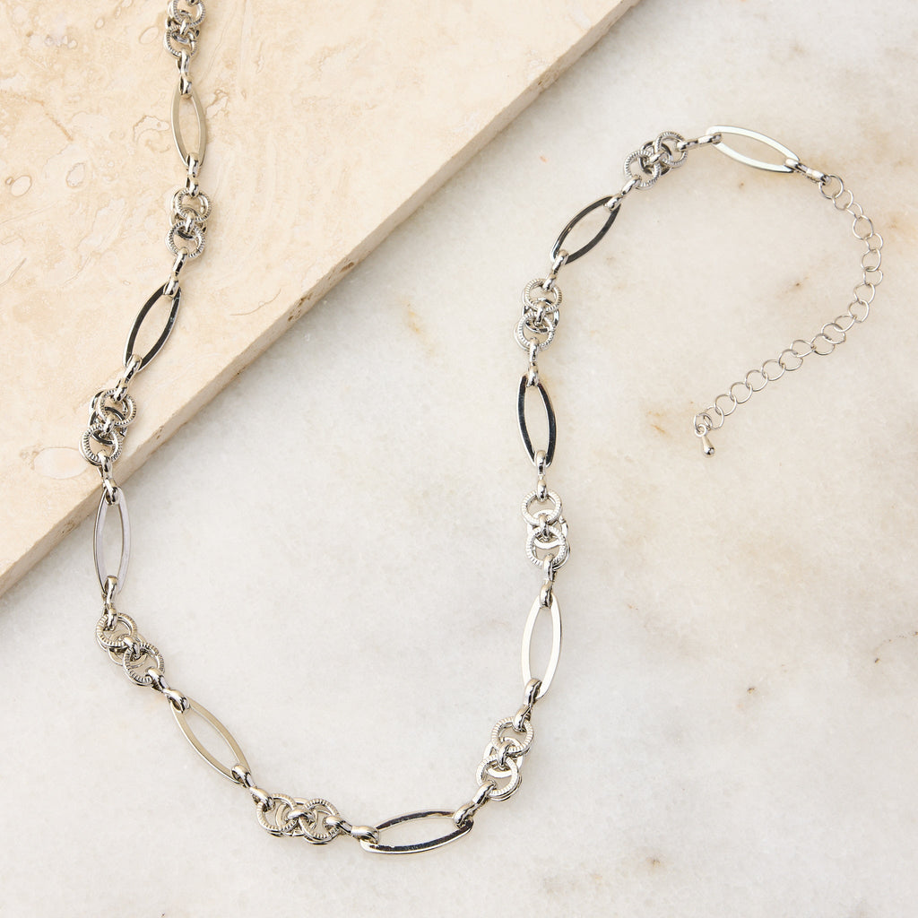 Short Mixed Linked Necklace