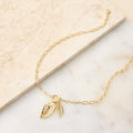 Paperclip Leaf Pendant Necklace