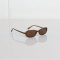 Brown Oval Frame Sunglasses