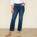 Studio Essentials Pull-On Fit Straight Ankle Jean - Dark Wash