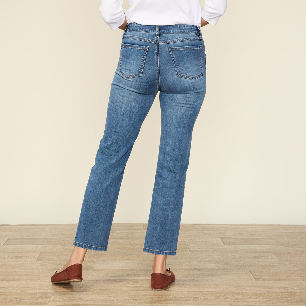 Studio Essentials Pull-On Fit Straight Ankle Jean - Vintage Wash