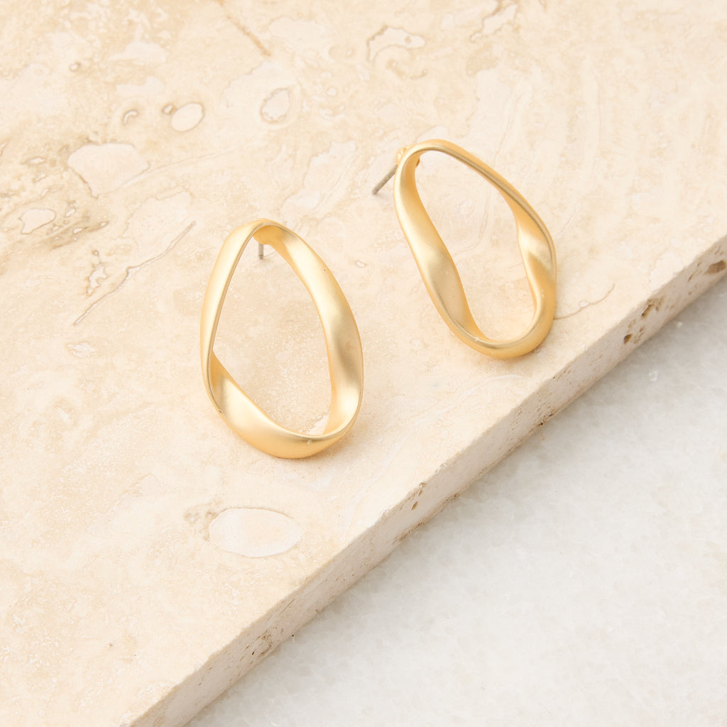 Variegated Sphere Post Back Earrings