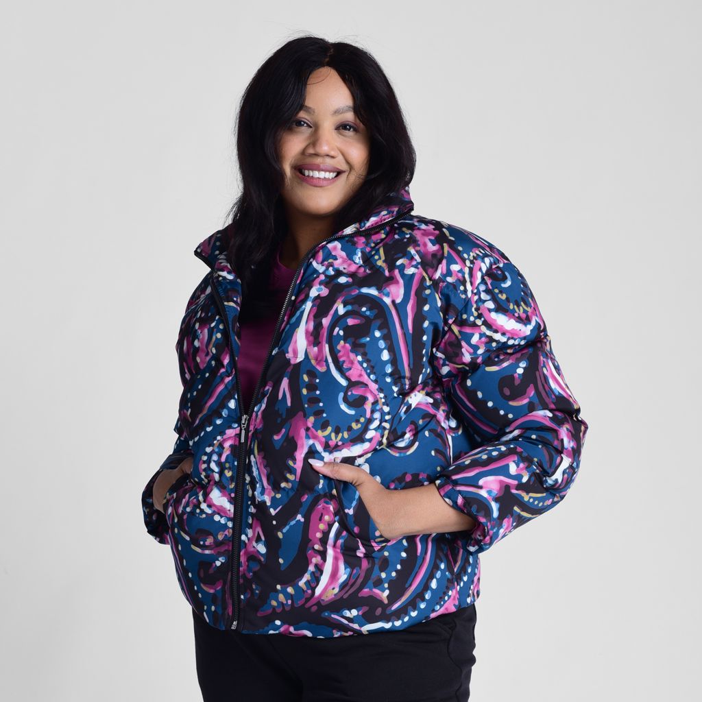Relaxed Restyled Printed Puffer Jacket