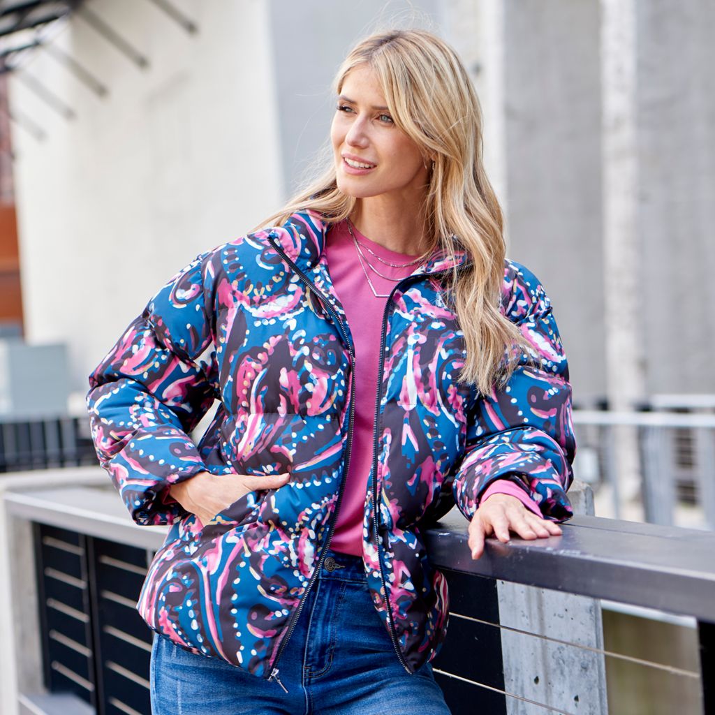 Relaxed Restyled Printed Puffer Jacket