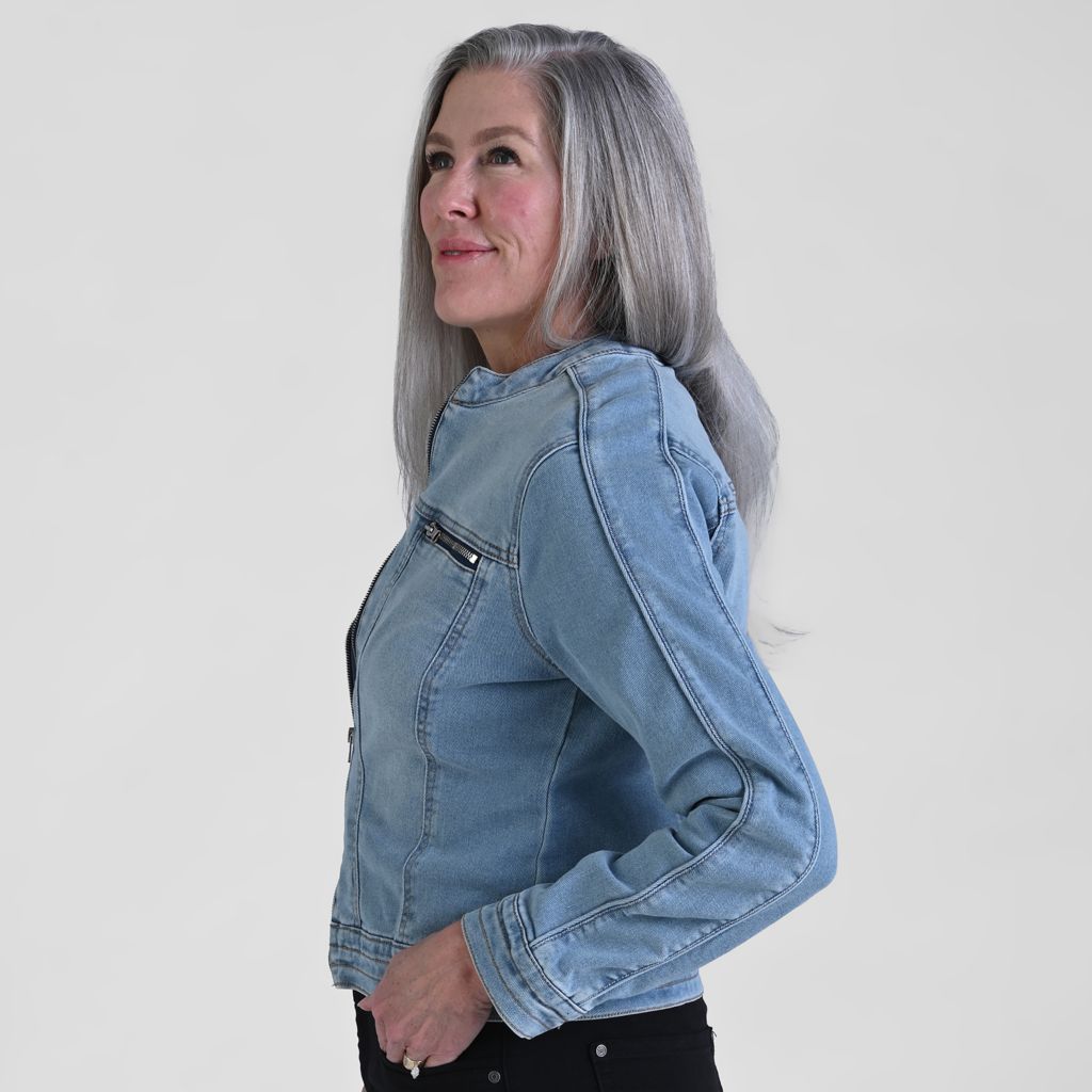 Baccini Zip Front Denim Jacket