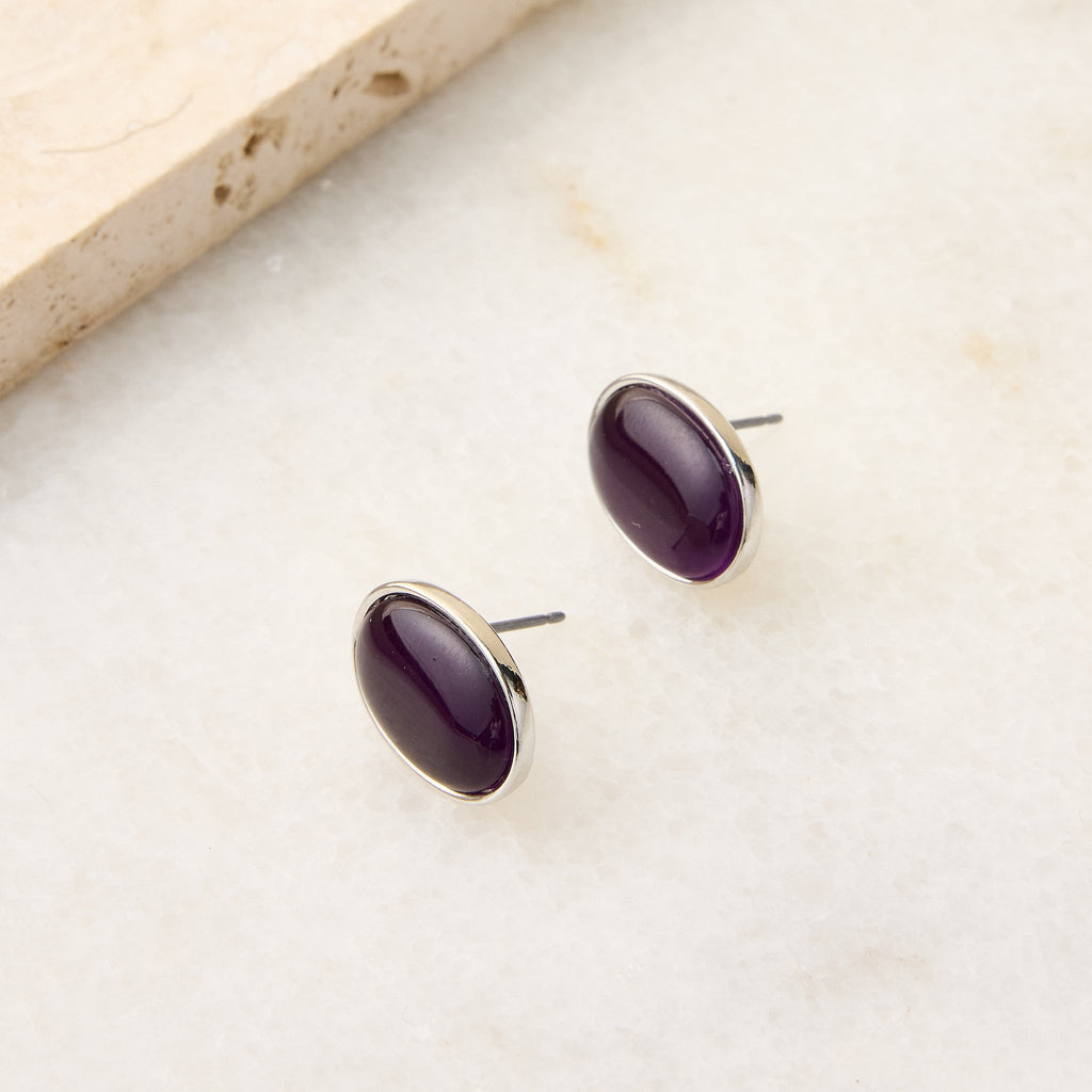 Round Post Back Stud Earrings