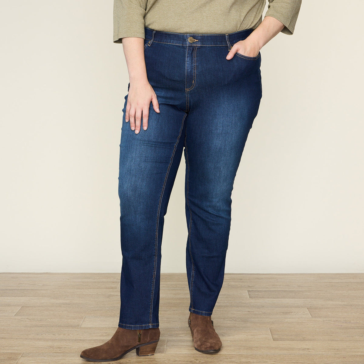 Everyday Relaxed Fit Straight Leg Jean - Dark Stonewash