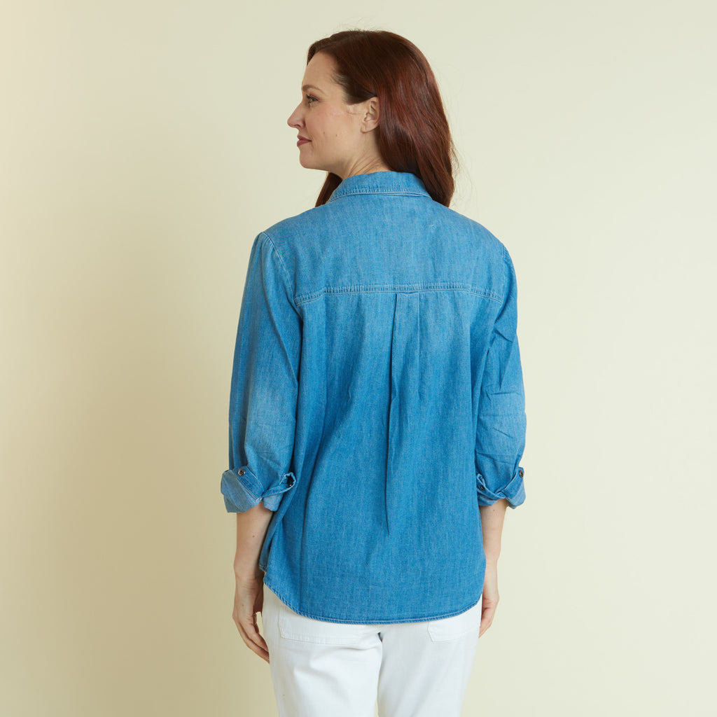 Chambray Snap Front Shirt
