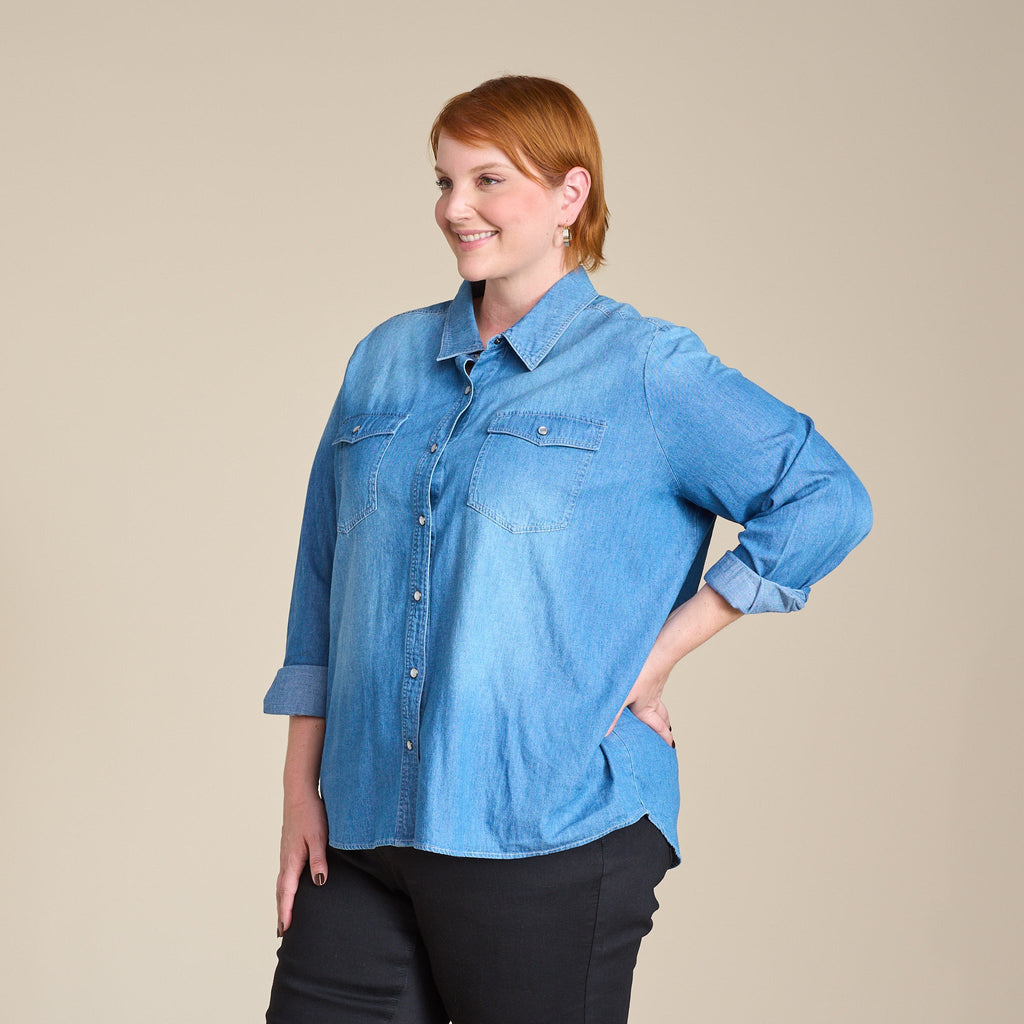 Chambray Snap Front Shirt